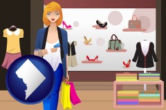 washington-dc a woman shopping in a clothing store
